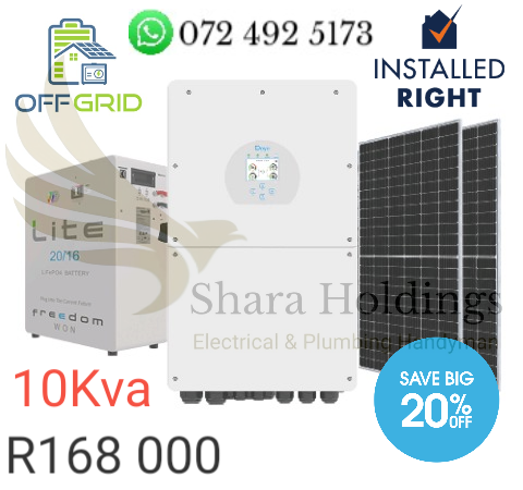 Solar panel installation Johannesburg and repair near Sandton. Randburg solar cleaning service. Roodepoort homes and Krugersdorp businesses solar installers